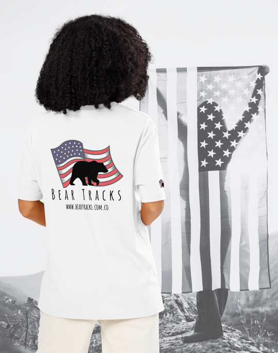 Bear Tracks Women's American Pride Organic T-Shirt