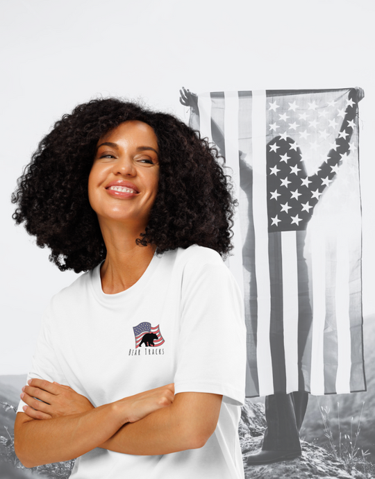 Bear Tracks Women's American Pride Organic T-Shirt